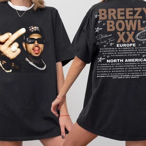 Chris Brown Shirt, Chris Brown Concert Retro 2025, Chris Brown Middle Finger Shirt, Chris Brown Breezy Bowl XX Shirt Chris Brown Album Shirt