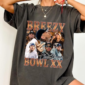 Chris Brown Breezy Bowl XX Graphic Tee, Vintage Chris Brown Shirt, Chris Brown Fan, Konzert Outfit, Retro Album Merch Chris Brown Tour Shirt