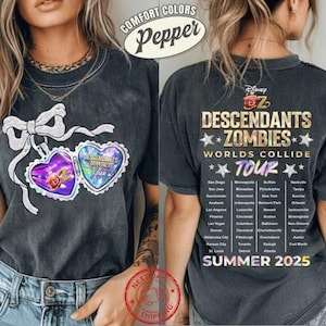 Descendants Zombies Worlds Collide Tour Disney der Aufstieg der roten Zeichen Sommerfest 2025 Konzert, Comfort Colors Descendants Zombies