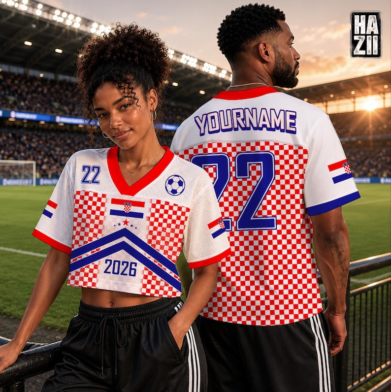 Croatia jersey, Croatia crop top, custom Croatia top, Croatia football, Croatia soccer, Croatia clothing, custom jersey, personalized jersey, 3D print Croatia, Croatia pride shirt, country jersey, custom sports top, Croatia gift idea
