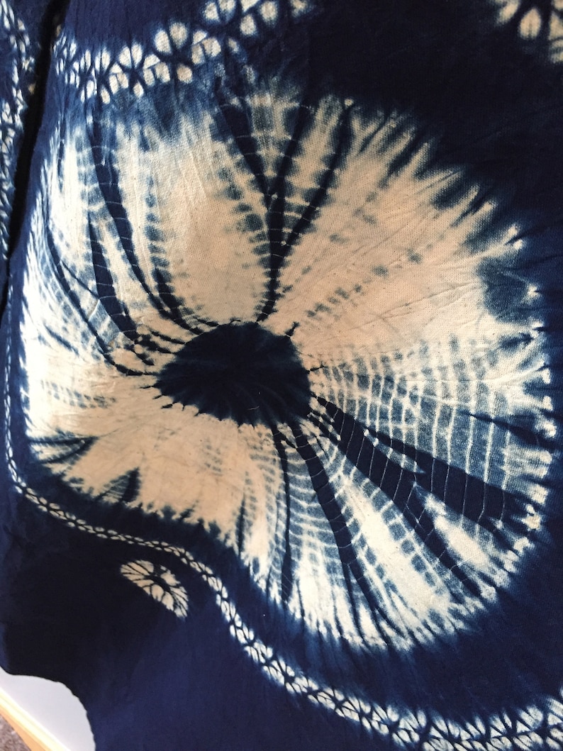 PRICE CUT Vintage Japanese Noren Curtain Panels Shibori Pattern for Wall Hanging or Privacy Curtain