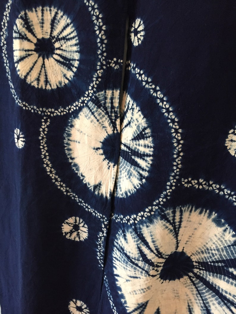 PRICE CUT Vintage Japanese Noren Curtain Panels Shibori Pattern for Wall Hanging or Privacy Curtain