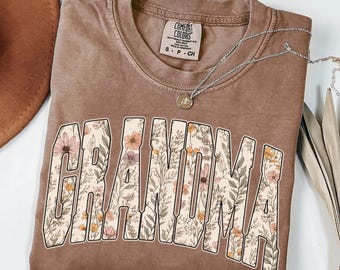 Grandma PNG | Floral Wildflower Grandma Design | Mothers Day PNG | Sublimation PNG for Shirt | Instant Download