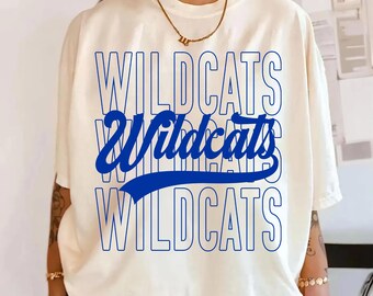 Wildcats PNG, Wildcats Mascot Script PNG, School Spirit Wildcats Shirt Design, Game Day Sports Sublimation File, Digital Download