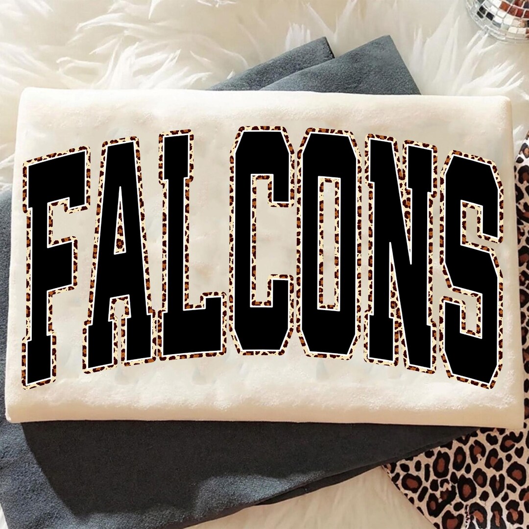 Falcons Letter Falcons PNG, Varsity Leopard Print Letters, School Spirit Game Day ...
