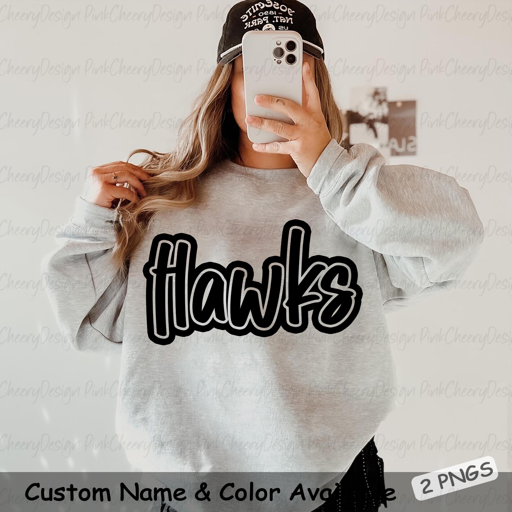 Hawk In Script Hawks Mascot PNG, School Spirit Hawks Script Logo, Team Mascot Design ...