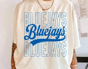 Bluejays PNG, Bluejays Mascot Script PNG, School Spirit Bluejays Shirt Design, Game Day Sports Sublimation File, Digital Download