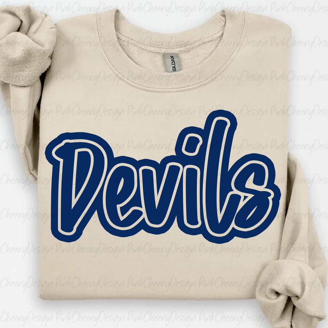 Devils Mascot PNG, School Spirit Devils Script Logo, Team Mascot Design ...