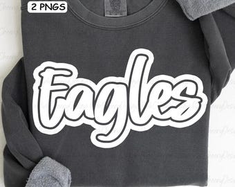 Eagles-mascotte png, schoolgeest Eagles-scriptlogo, teammascotteontwerp, game Day Eagles-shirt png, sublimatie digitale download