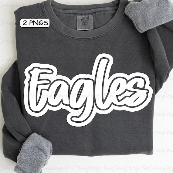 Eagles Mascot PNG, School Spirit Eagles Script Logo, Team Mascot Design, Game Day Eagles Shirt PNG, Sublimation Digital Download
