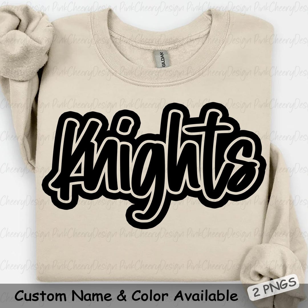 Knights Mascot PNG, School Spirit Knights Script Logo, Team Mascot ...
