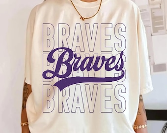 Braves PNG, Braves Mascot Script PNG, School Spirit Braves Shirt Design, Game Day Sports Sublimation File, Digital Download