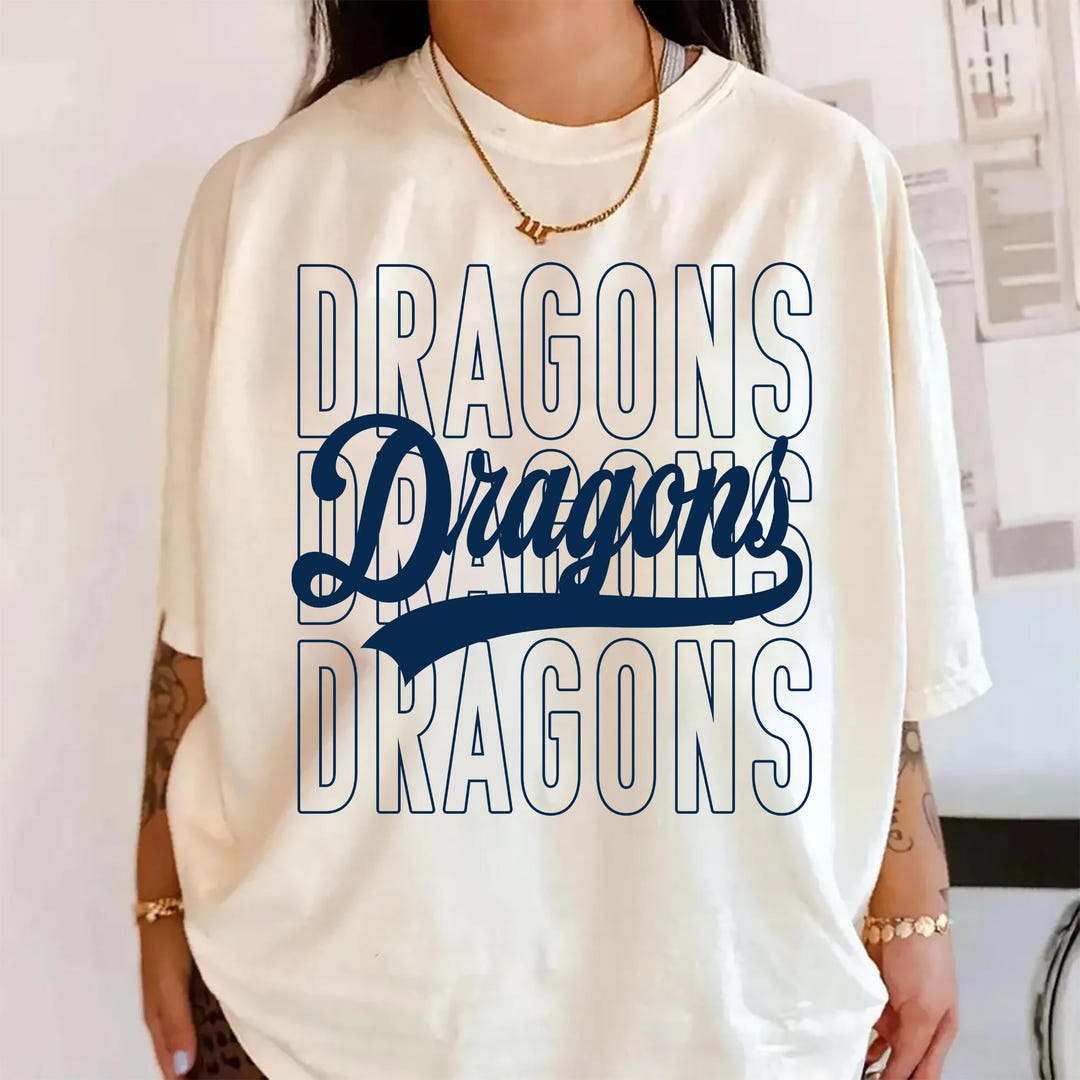 Dragons PNG, Dragons Mascot Script PNG, School Spirit Dragons Shirt ...