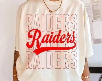 Raiders PNG, Raiders Mascot Script PNG, School Spirit Raiders Shirt Design, Game Day Sports Sublimation File, Digital Download