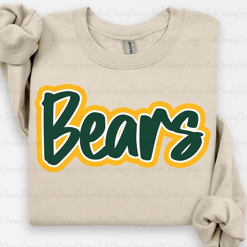 Bears Mascot PNG, School Spirit Bears Script Logo, Team Mascot Design ...