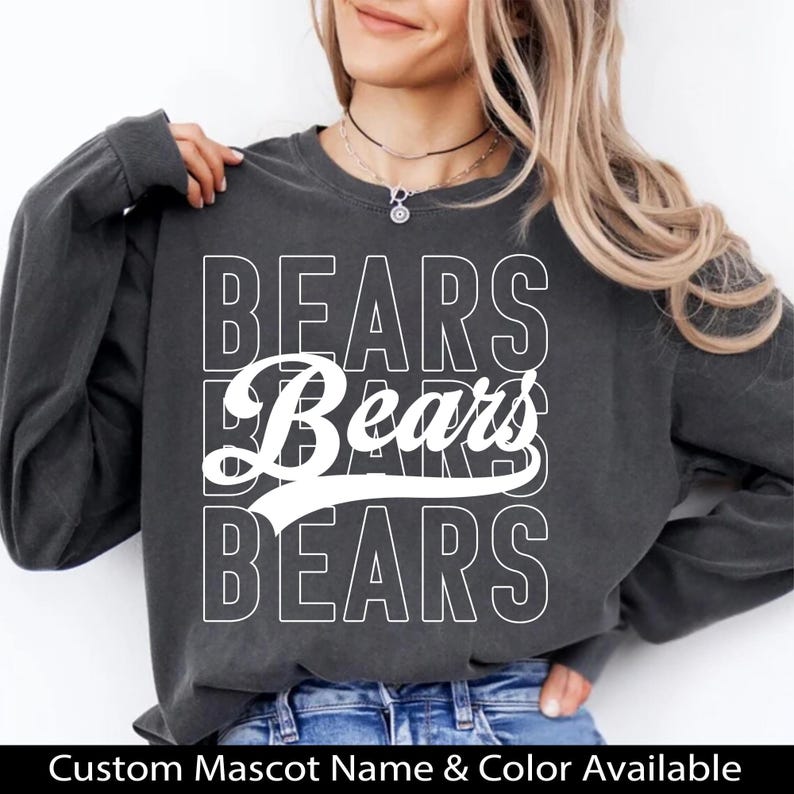 Bears PNG, Bears Mascot Script PNG, School Spirit Bears Shirt Design ...