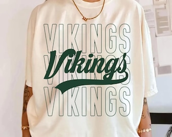 Vikings PNG, Vikings Mascot Script PNG, School Spirit Vikings Shirt Design, Game Day Sports Sublimation File, Digital Download