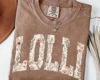 Lolli PNG | Floral Wildflower Lolli Design | Mothers Day PNG | Sublimation PNG for Shirt | Instant Download