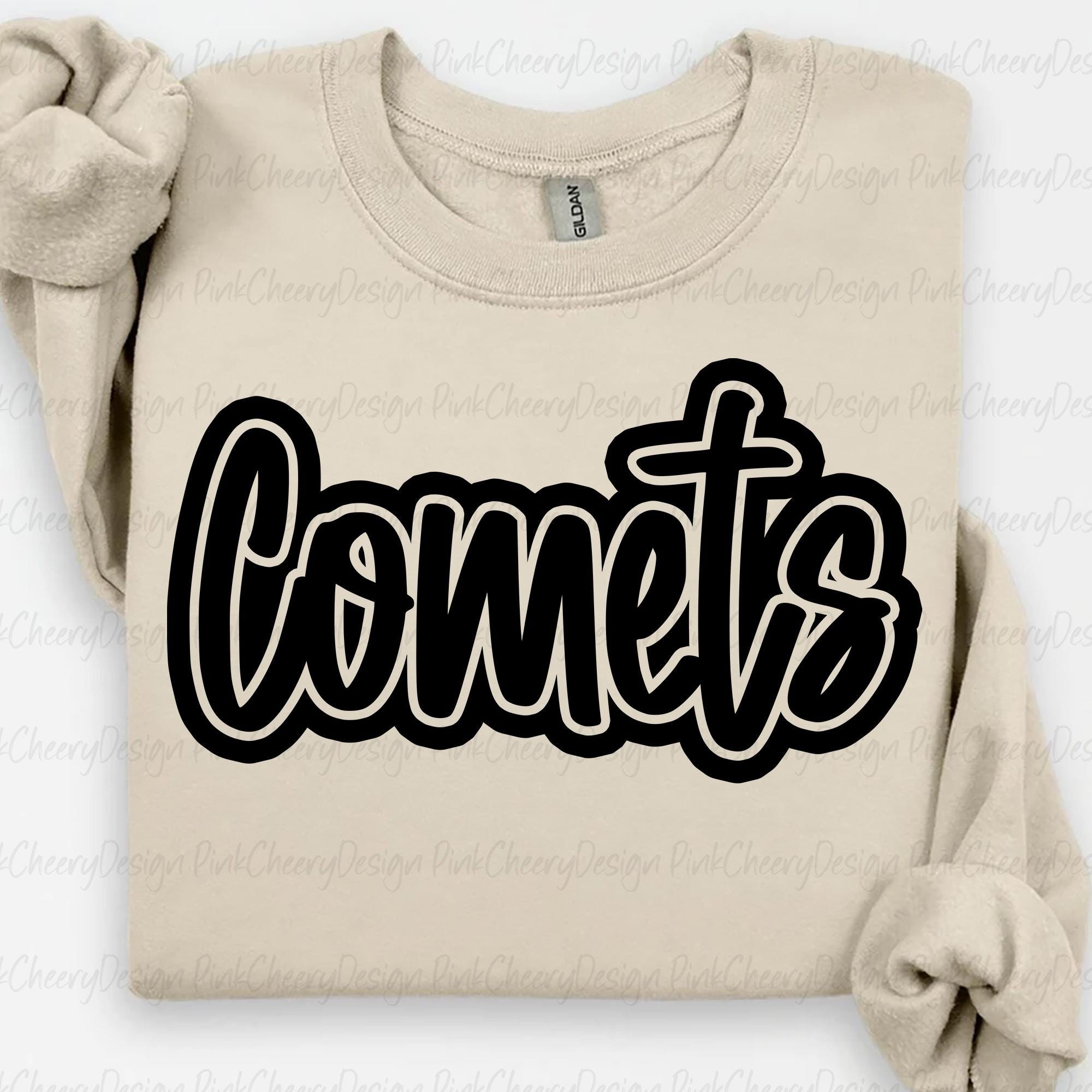 Comets Mascot PNG, Team Comets PNG, School Spirit Script Design, Game ...