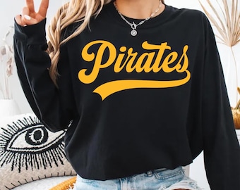 Pirates PNG, Pirates Mascot Script Design, School Spirit Pirates Shirt Design, Game Day Sports Sublimation PNG, Team Pride PNG