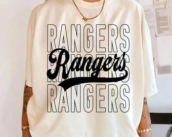Rangers PNG, Rangers Mascot Script PNG, School Spirit Rangers Shirt Design, Game Day Sports Sublimation File, Digital Download