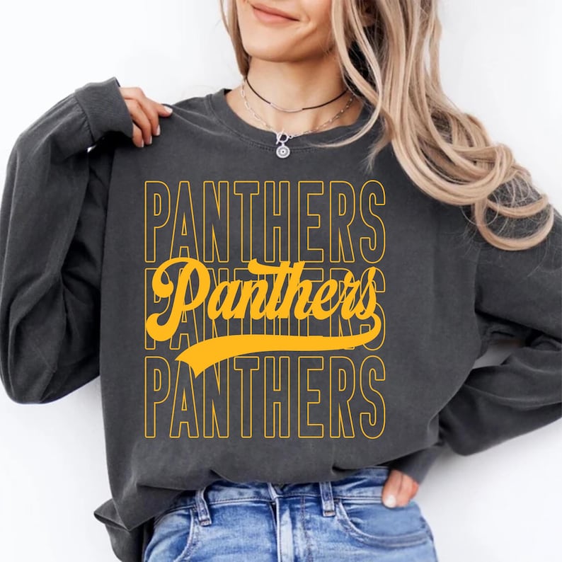 Panthers PNG, Panthers Mascot Script PNG, School Spirit Panthers Shirt ...