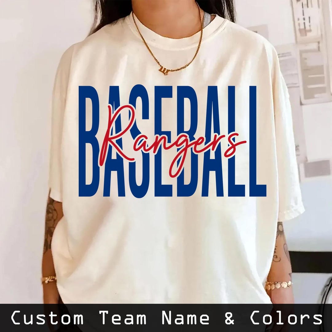 Custom Baseball Mascot Name PNG, Personalized Team Name Design ...