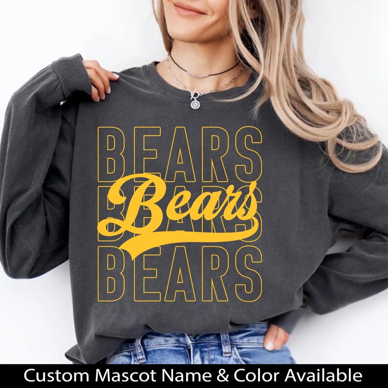 Cursive Bears Script Bears PNG, Bears Mascot Script PNG, School Spirit Bears Shirt Design ...