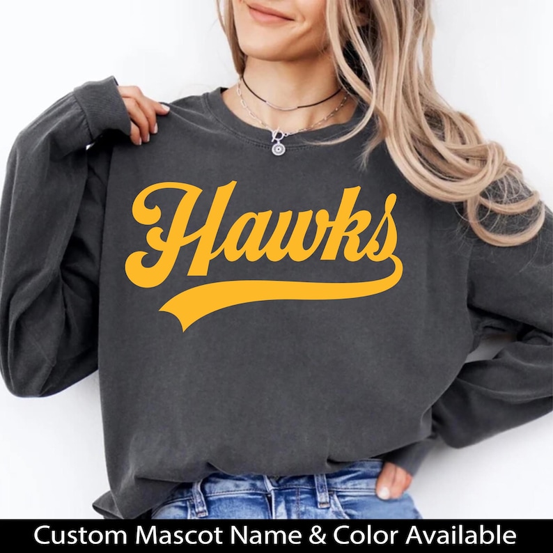Hawk In Script Hawks PNG, Hawks Mascot Script Design, School Spirit Hawks Shirt Design ...