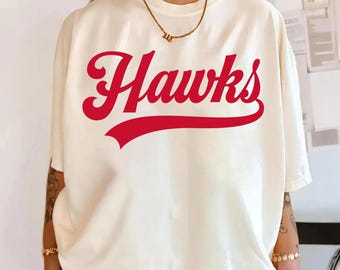 Hawks PNG, Hawks Mascot Script Design, School Spirit Hawks Shirt Design, Game Day Sports Sublimation PNG, Team Pride PNG