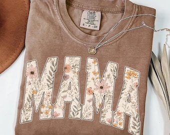Mama PNG | Floral Wildflower Mama Design | Mothers Day PNG | Sublimation PNG for Shirt | Instant Download