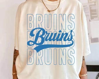 Bruins PNG, Bruins Mascot Script PNG, School Spirit Bruins Shirt Design, Game Day Sports Sublimation File, Digital Download