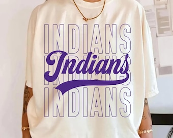 Indians PNG, Indians Mascot Script PNG, School Spirit Indians Shirt Design, Game Day Sports Sublimation File, Digital Download