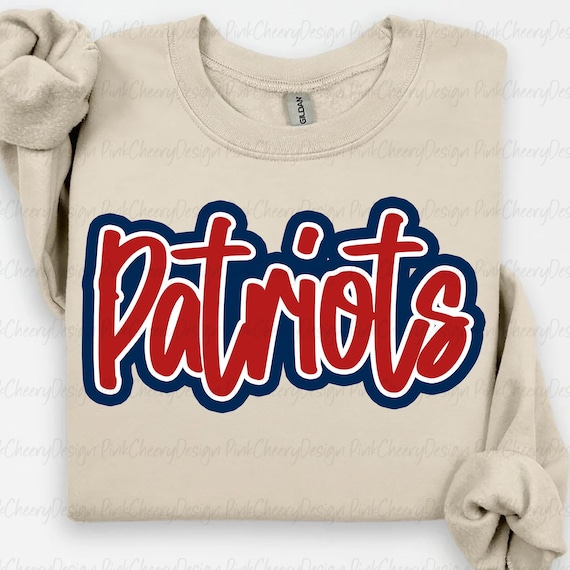 Patriots Mascot PNG, School Spirit Patriots Script Logo, Team Mascot Design, Game Day Patriots Shirt PNG, Sublimation Digital Download