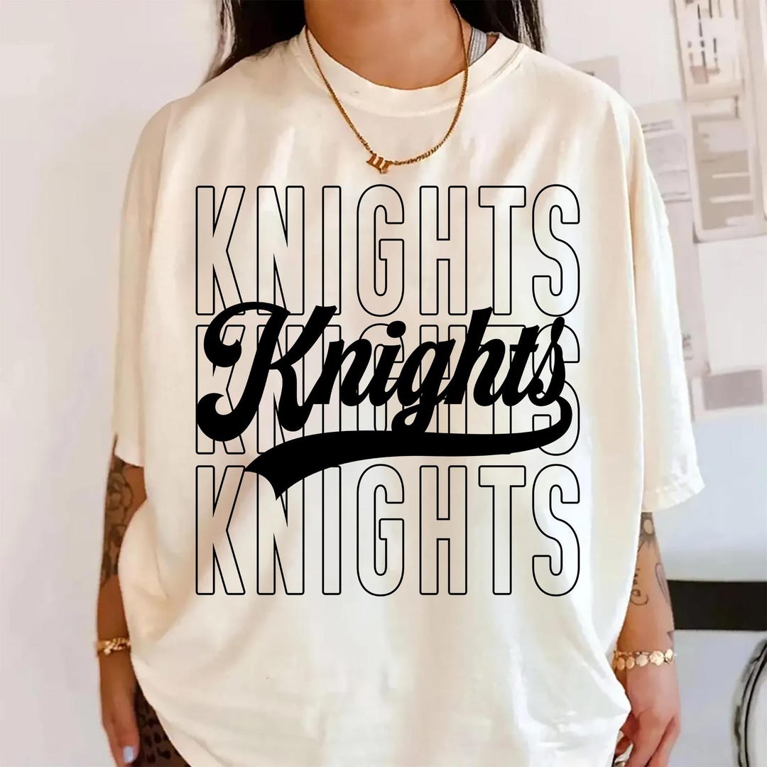 Knights PNG, Knights Mascot Script PNG, School Spirit Knights Shirt ...