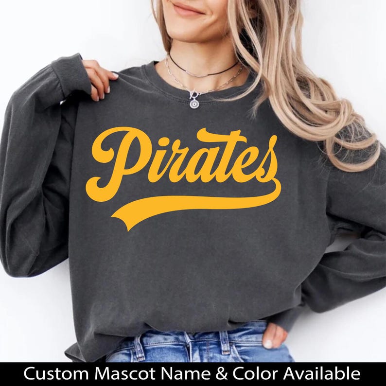 Pirates PNG, Pirates Mascot Script Design, School Spirit Pirates Shirt ...