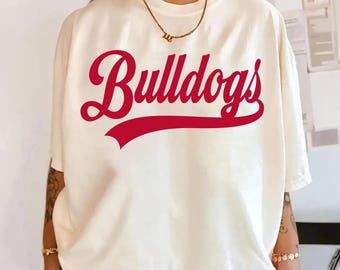 Bulldogs PNG, Bulldogs Mascot Script Design, School Spirit Bulldogs Shirt Design, Game Day Sports Sublimation PNG, Team Pride PNG