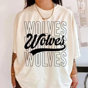 Wolves Words Cursive Wolves PNG, Wolves Mascot Script PNG, School Spirit Wolves Shirt Design ...