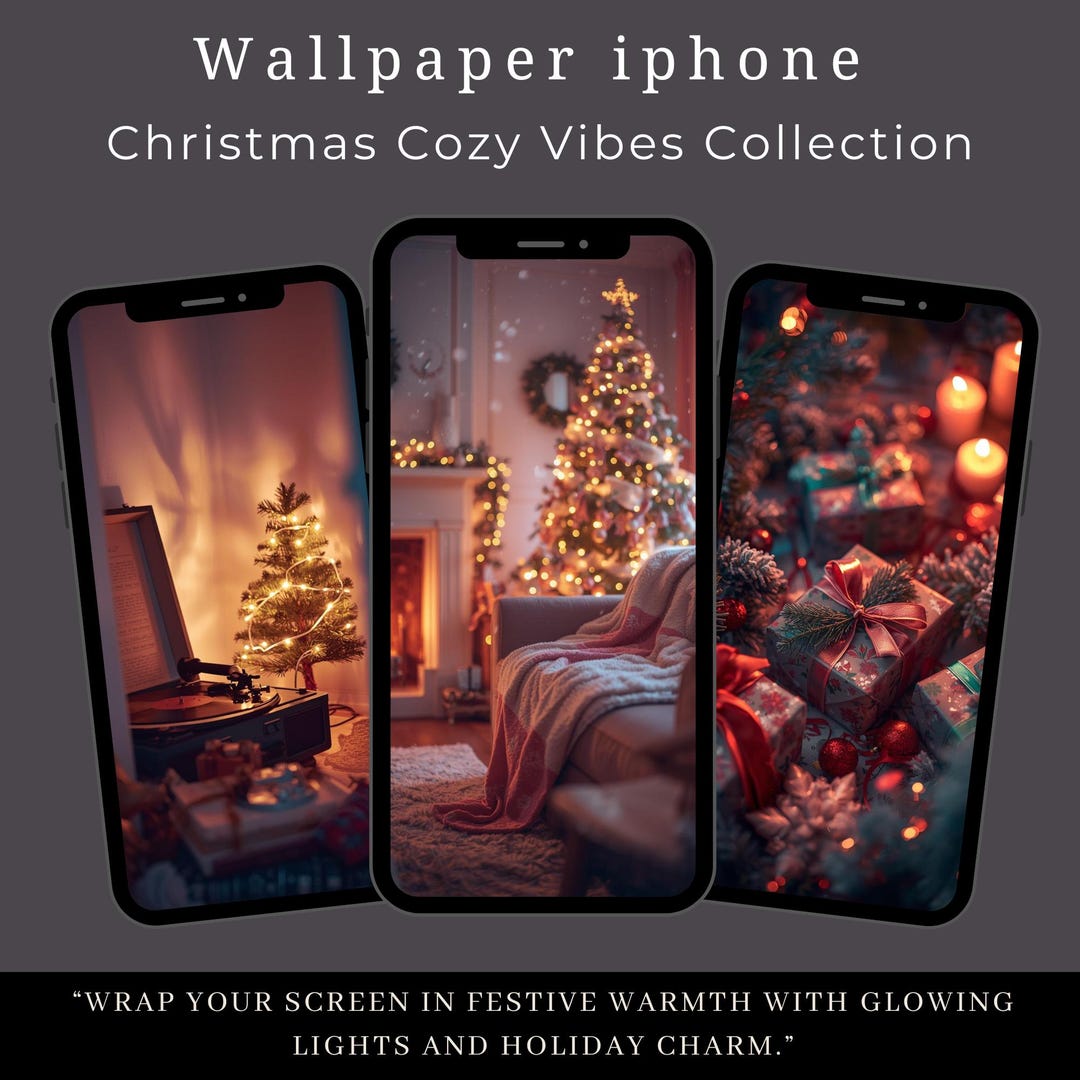 Cozy Christmas iPhone Wallpaper – Festive Holiday Vibes (digital