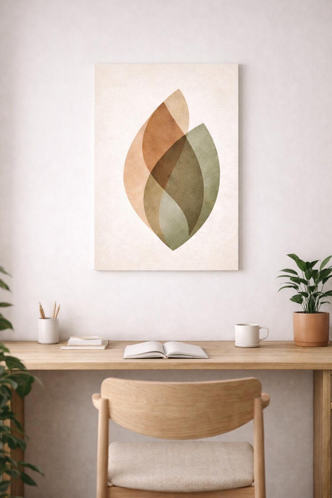 Set of 3 Abstract Minimalist Prints in Neutral Tones | Modern Triptych ...