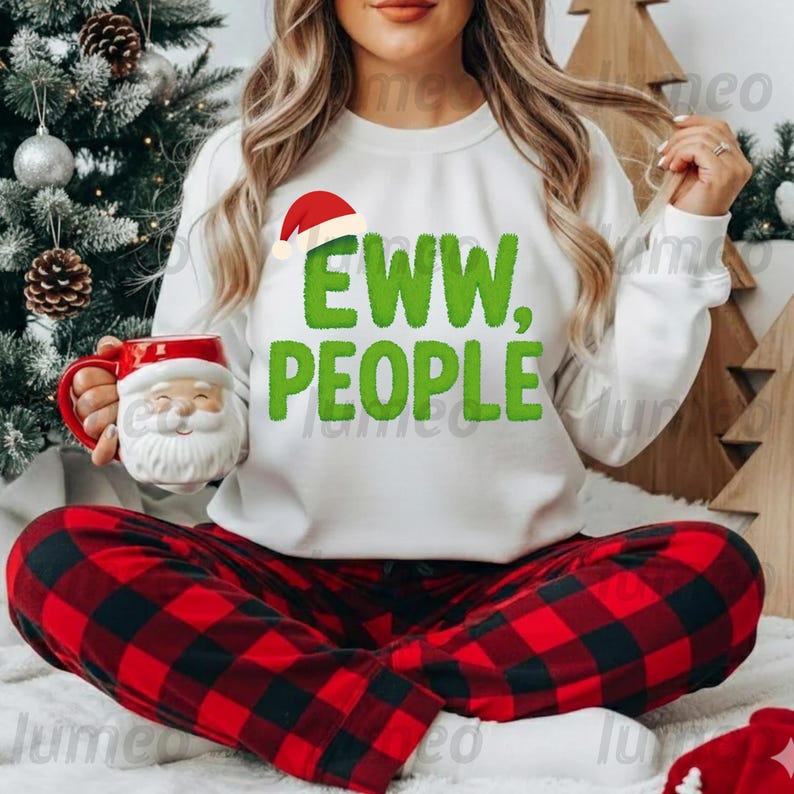 Eww, People PNG: Christmas Humor Holiday Png Festive Anti Social Xmas ...