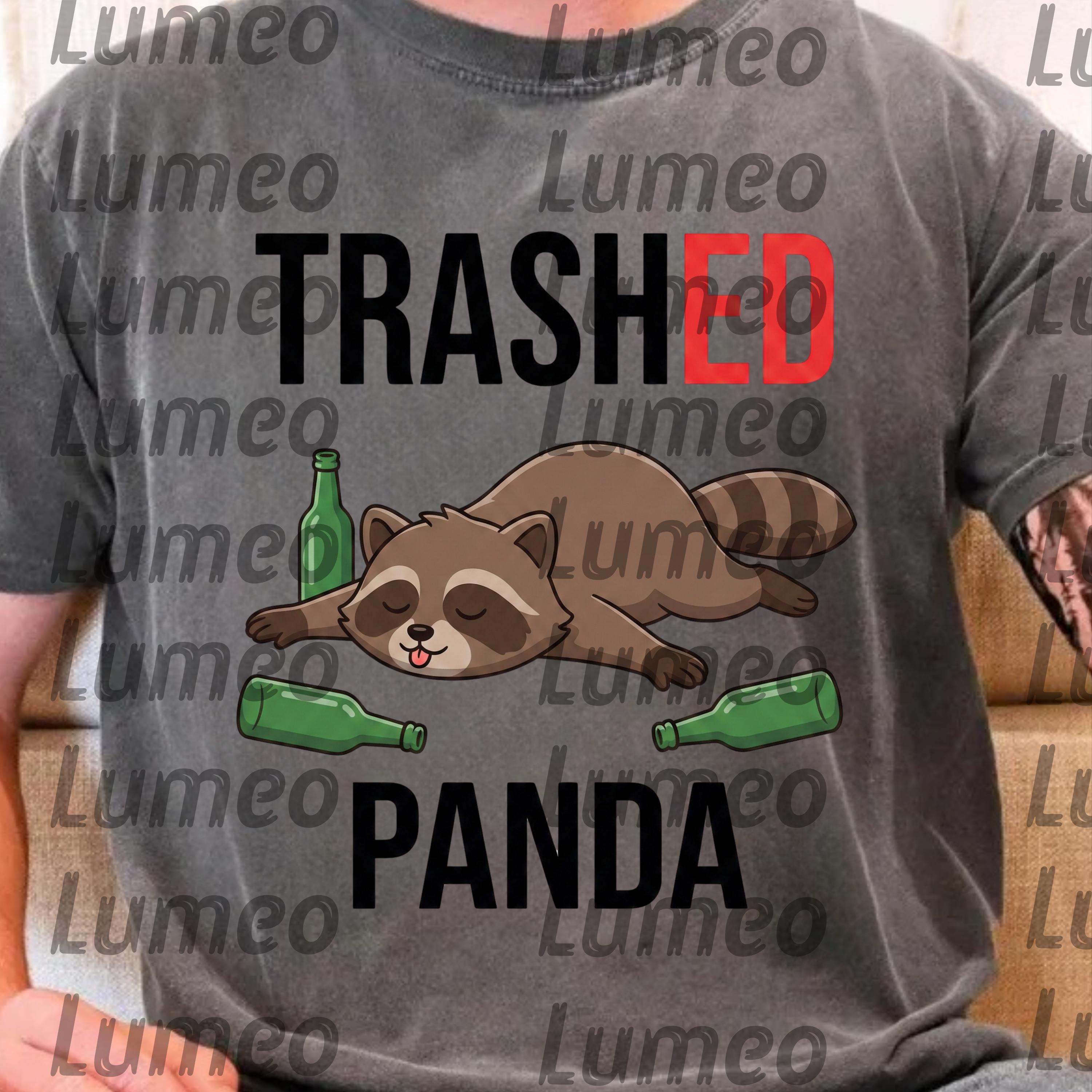 Trashed Panda Trashed Panda PNG: Funny Raccoon Meme Drink Humor Png Party Comedy ...