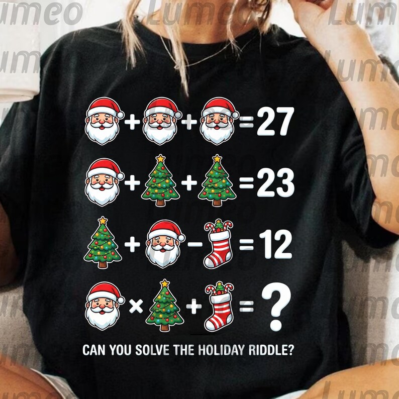 Christmas Math Puzzle PNG: Santa Tree Stocking Puzzle Png Holiday Brain ...