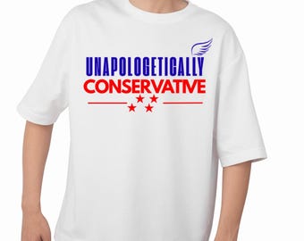 Onbeschaamd conservatief patriottisch T-shirt Vetgedrukte grafische T-shirt Amerikaanse vlag voor Amerikanen