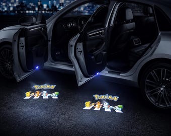 Pokémon LED Car Door Projector – Pikachu, Charmander, Squirtle Logo | Geek Car Accessory | Pokémon Fan Gift (1 pc)