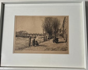 Grabado victoriano de 1883: «Grabados ingleses, parte XXX», firmado por Swain, obra de arte antigua.
