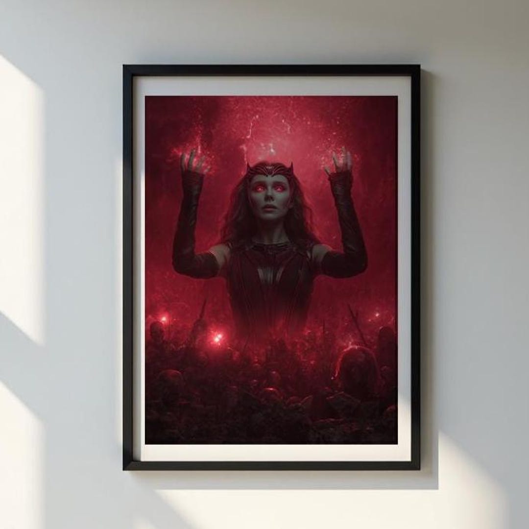 The Scarlet Witch | Wanda Maximoff | Semi-gloss Unframed Print 45x60 Cm ...
