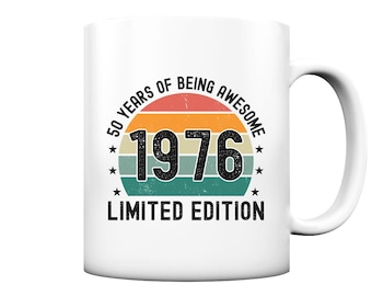 Tazza vintage 1976 - Tazza per 50° anniversario, edizione limitata, regalo di compleanno, 50° compleanno, anno di nascita 1976, idea regalo per papà