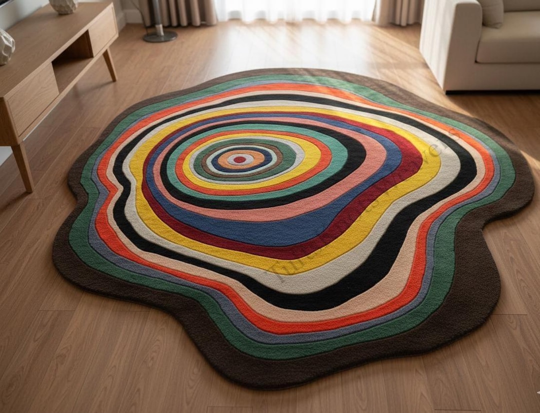 Shped Rugs Handmade Tufted Woollen Irregular Shaped Area Rugs | Odd Patterns, Hand ...