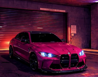 BMW M3 G80 Garage Wallpaper | 4K Car Poster | Phone & Desktop Background | Instant Download